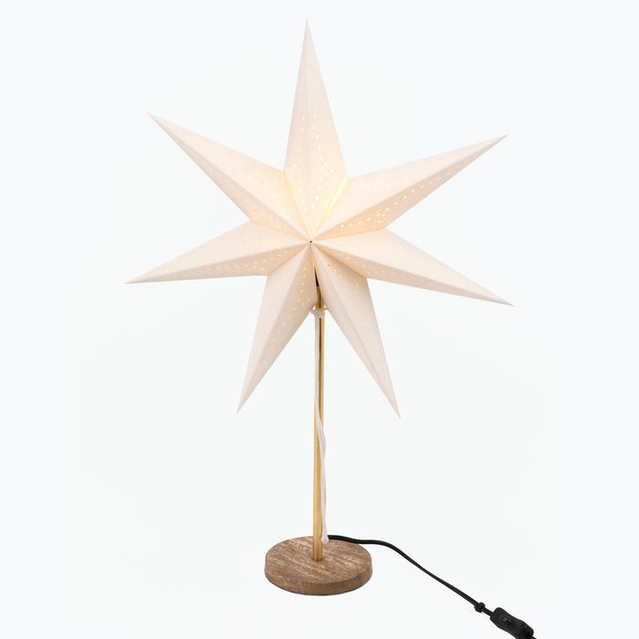 Stella White stjerne på fot 45 cm