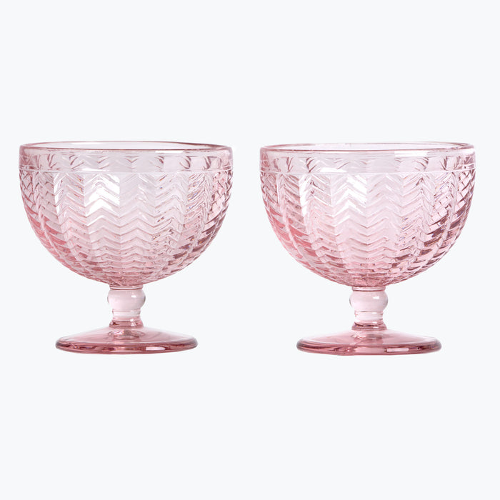 Carla dessertskål 2 stk rosa