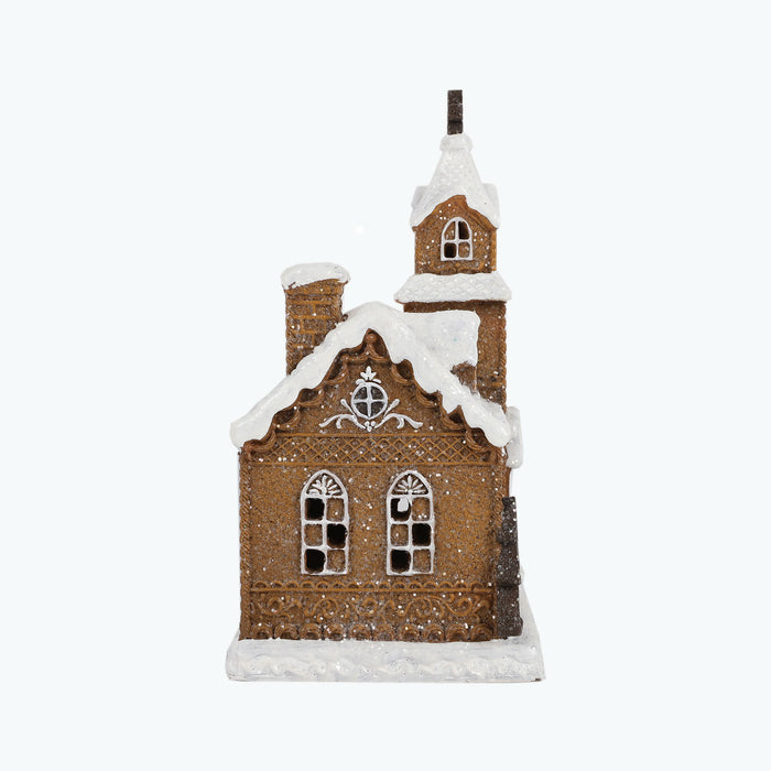 Gingerbread kirke m/LED lys