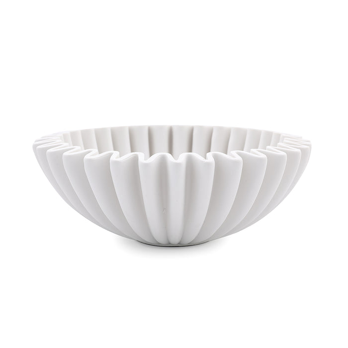 White Ribbed skål