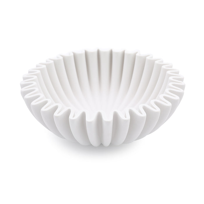 White Ribbed skål