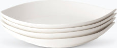 Hvit Lilje oval tallerken 4 stk