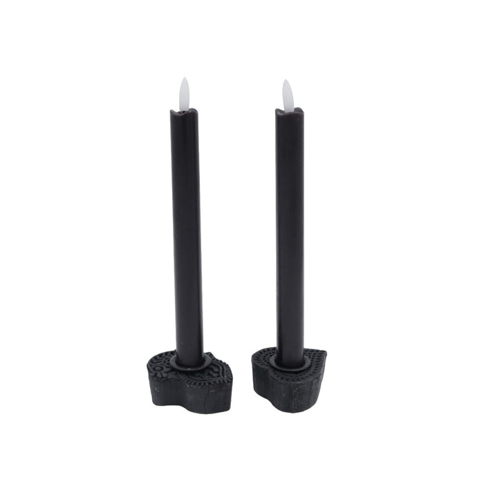 Candela kronelys svart 2 stk