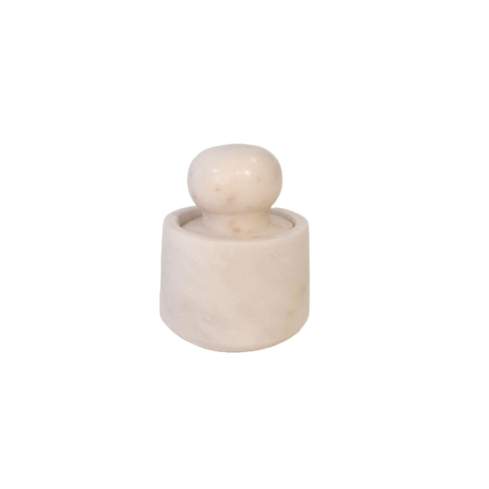 White Marble morter med støter stor