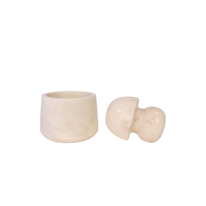 White Marble morter med støter stor