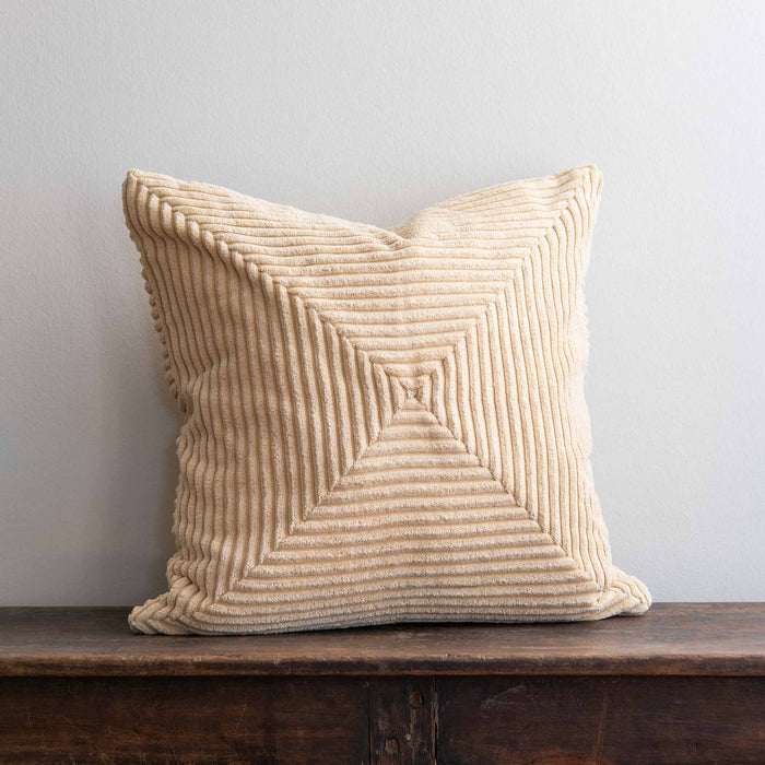 Square pute fløyel beige
