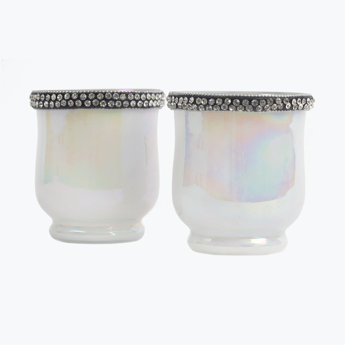 Sweet Candy hvit telysholder 2 stk