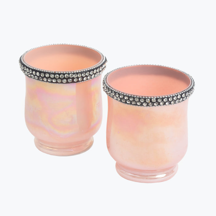 Sweet Candy rosa telysholder 2 stk