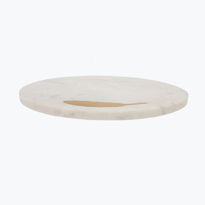 White Marble serveringsbrett med svingfunksjon