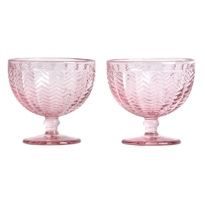 Carla dessertskål 2 stk rosa